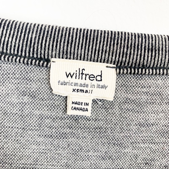Wilfred | Aritzia Heathered Gray Wool Blend Pullover Sweatshirt Top - Picture 3 of 5